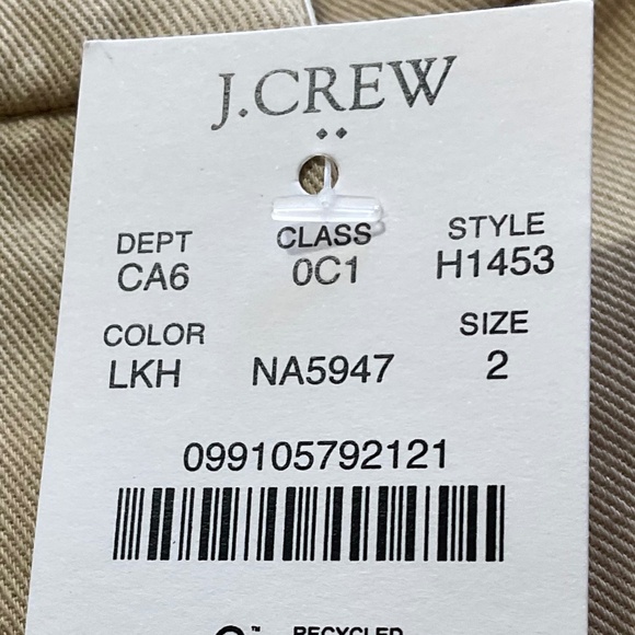 J.Crew 5” Short Chino Shorts Light Khaki Cotton NWT Size 2 Style H1453 - Picture 6 of 9